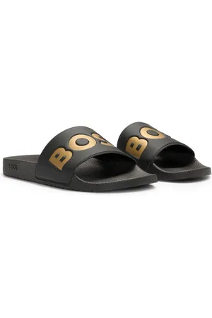 HUGO BOSS Black/Chrome Large Logo Sliders AU 9 (EU 43)