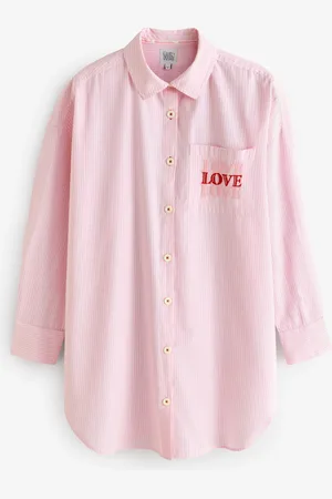 Bath & Body Works Pink Stripe 100% Cotton Night Shirt AU 8 R