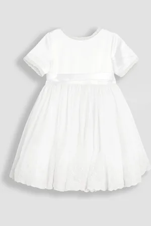 JoJo Maman Bébé Embroidered Lace Flower Girl Dress With Satin Sash 6