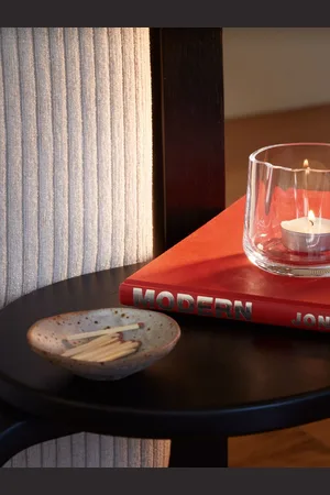 LSA International Clear Lagoon Tealight Holder H8cm One