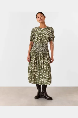 Whistles Petite Abstract Squares Midi Dress AU 16