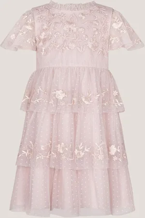 Monsoon Sophie Embroidered Polka Dot Tulle Dress 8 Years (128 cm)