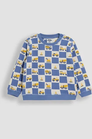 JoJo Maman Bébé Cobalt Blue Papercut Dino Print Sweatshirt 2