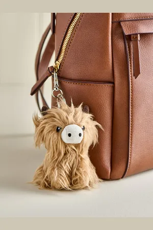 Next Brown Hamish Cute Plush Keyring Bag Charm One