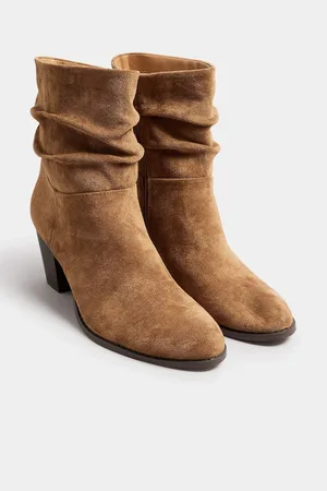 Long Tall Sally Natural Western Ankle Boots AU 12 (EU 43)