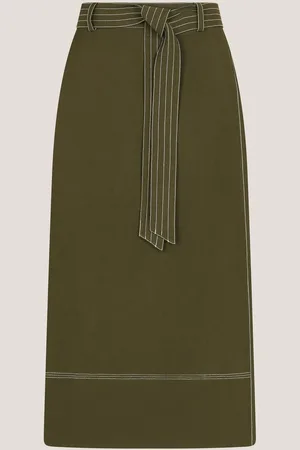 Monsoon Katya Tie Waist Midi Skirt XL