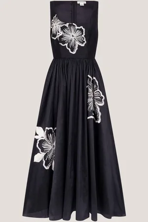 Monsoon Sophie Embroidered Fit & Flare Midi Dress AU 8