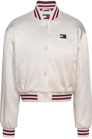 Tommy Hilfiger White Satin Coach Jacket S