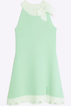 River Island Girls Bow Scallop Hem Dress 9