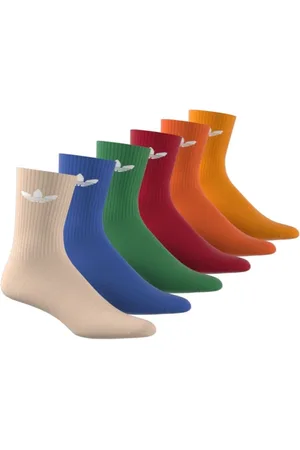 adidas Originals Pink Trefoil Crew Socks 6 Pack UK 6.5