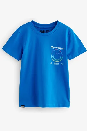 Smiley SMILEYWORLD Boys Graphic Relaxed 100% Cotton T-Shirt 9