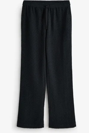 Roxy Black Mood Moving Crochet 100% Cotton Trousers small
