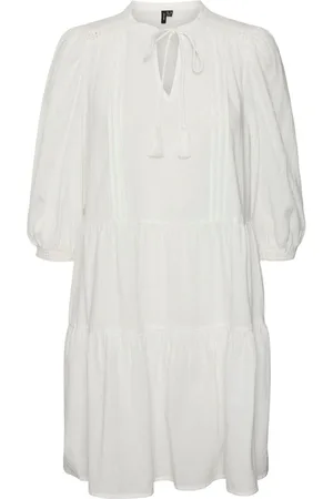 VERO MODA 3/4 Puff Sleeve Smock Short Dress AU 10