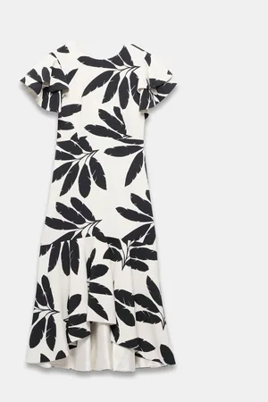 mint&berry Palm Print Midi Dress AU 10