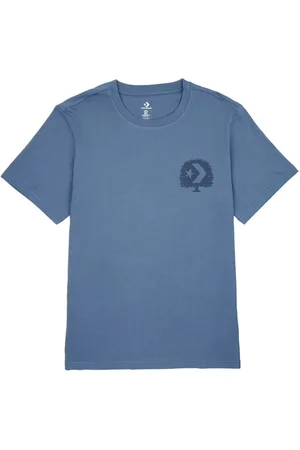 Converse Blue Think Outside Back Graphic 100% Cotton T-Shirt L