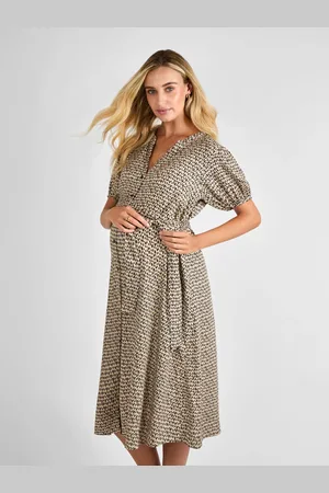 JoJo Maman Bébé Button Through Maternity Midi Dress M