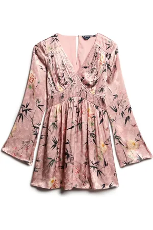 Superdry Flare Sleeve Jacquard Mini Dress AU 16