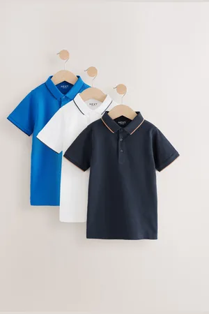 Next Short Sleeve Polo Shirts 3 pack (3-16yrs) 14 Years (164cm)