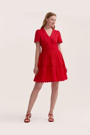 Finery London Reece Cotton Ric Rac Detail Short Dress 16