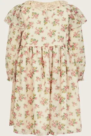 Monsoon Long Sleeve Floral Sparkle Dress 10 Years (140cm)