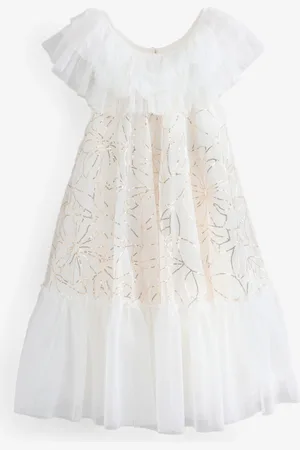 Billieblush Square Neck Ruffle Floral Mini Occasion Party Dress 4 Years (104cm)