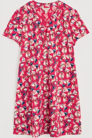 Seasalt Cornwall Red Wreathe Short Sleeve Jersey Tunic AU 10