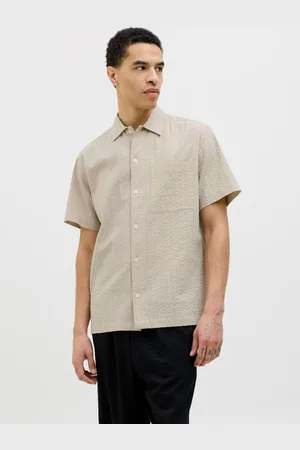 JACK & JONES Seersucker Short Sleeve 100% Cotton Shirt small
