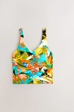Never Fully Dressed Multi Ruched Front Sports Bra AU 14