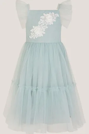 Monsoon Eva Floral Embroidered Tulle Dress 5 Years (110cm)