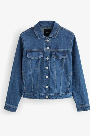 Next Dark Blue Fuller Bust Fitted Denim Jacket AU 12
