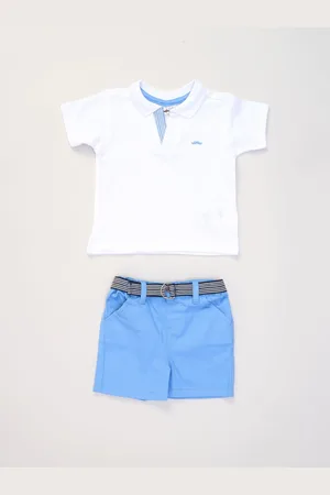 Little Gent Polo Shirt and Belted Shorts Outfit Set 12 Months (80 cm)