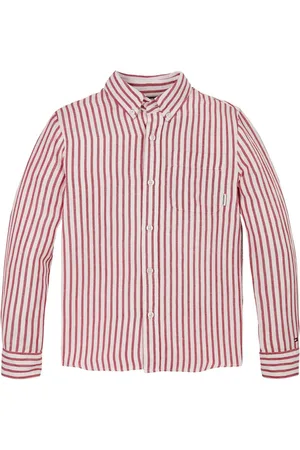Tommy Hilfiger Linen Blend Stripe Long Sleeve Shirt 7 Years (122cm)