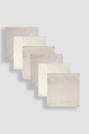 JoJo Maman Bébé 6-Pack Neutral Muslin Squares One