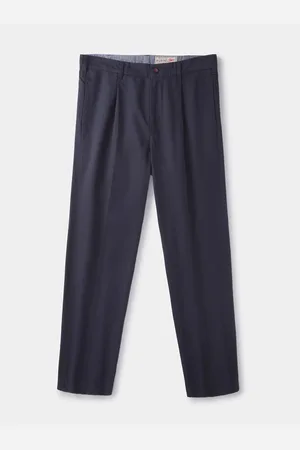 Aubin Blue Stickney Relaxed Fit 100% Cotton Trousers 34W x 31L (UK 34 R)