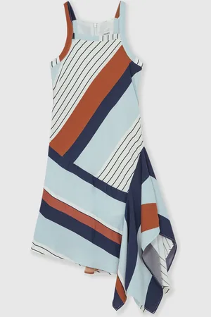 Reiss Holly Stripe-Print Handkerchief Dress 7