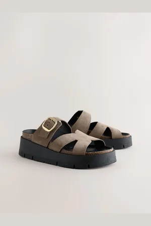 Next Neutral Forever Comfort Leather Strap Buckle Detail Sandals AU 7 (EU 38)