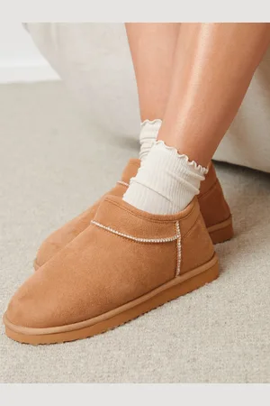 Threadbare Brown Suede Faux Fur Lined Slipper Boots AU 9.5 (EU 42)