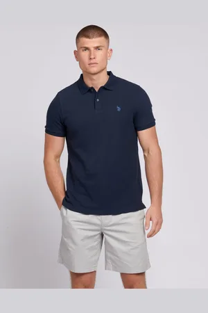 U.S. Polo Assn. U. S. Polo Assn. Mens Regular Fit 100% Cotton Texture Terry Polo Shirt M