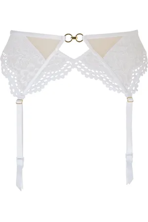 Ann Summers White Lovers Lace Suspender Belt M