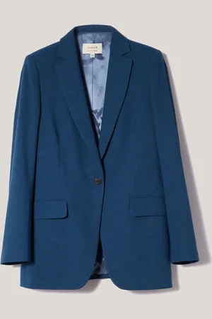 Jigsaw Blue Knox Crosshatch Blazer AU 8