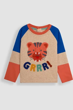 JoJo Maman Bébé Natural Tiger 100% Cotton Appliqué Top 3