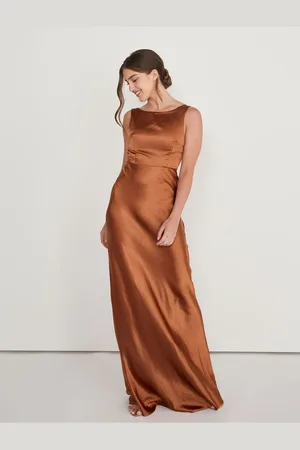 Six Stories Cowl Back Satin Bridesmaid Dress AU 12