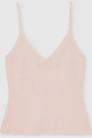 Reiss Pink Lucy Lyocell-Blend Knitted Vest XS