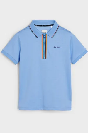 Paul Smith Boys Short Sleeve Artist Quarter Zip Polo Shirt 3