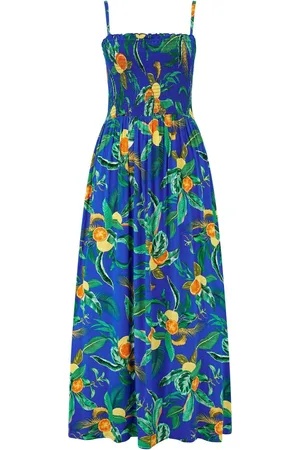 Pour Moi Strapless Shirred Bodice Woven Maxi Beach Dress AU 16