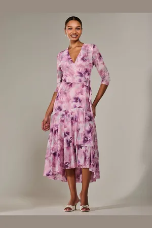 Jolie Moi Mesh Wrap Midaxi Dress 10