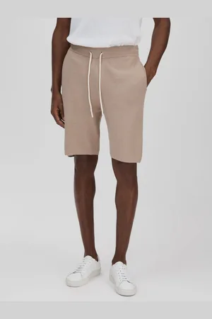 Paige Cotton-Linen Drawstring Knitted Shorts XL