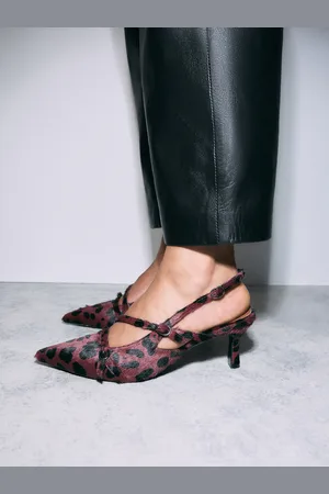 Next Forever Comfort Leather Multi Buckle Slingback Heels AU 6 (EU 37)
