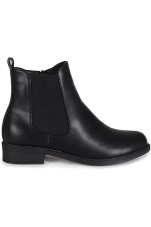 Linzi Black Fia Soft Faux Leather Classic Chelsea Boots AU 9 (EU 40)