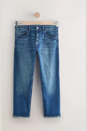Next Mid Blue Straight Fit Signature Selvedge Denim Jeans 40W x 33L (UK 40 L)